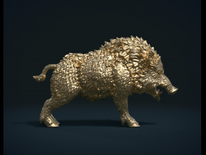 wild boar in static pose Modelo de Impressão 3D