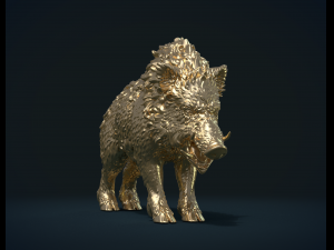 wild boar in static pose Modelo de Impressão 3D