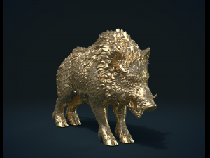 wild boar in static pose Modelo de Impressão 3D