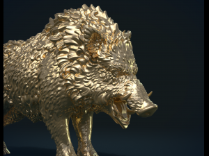 wild boar in static pose Modelo de Impressão 3D