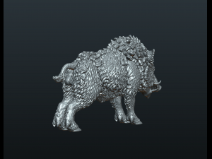 wild boar in static pose Modelo de Impressão 3D