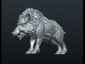 wild boar in static pose Modelo de Impressão 3D