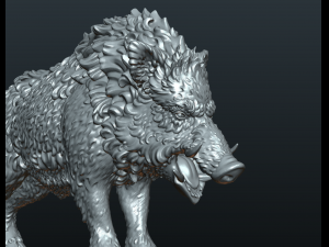 wild boar in static pose Modelo de Impressão 3D