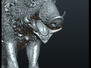wild boar in static pose Modelo de Impressão 3D