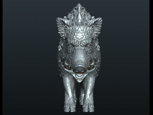 wild boar in static pose Modelo de Impressão 3D