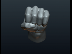 fist hand Modelo de Impressão 3D