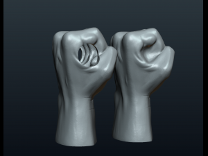 fist hand Modelo de Impressão 3D