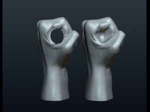 fist hand Modelo de Impressão 3D