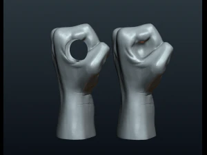 fist hand 3D Print Model