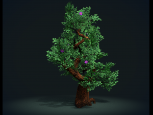tree with flowers 3D 모델