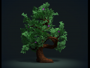 tree with flowers 3D 모델