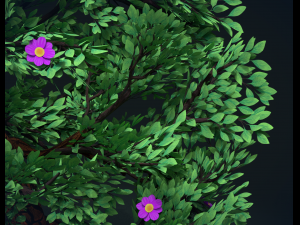 tree with flowers 3D 모델