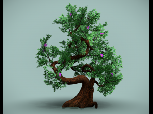 tree with flowers 3D 모델