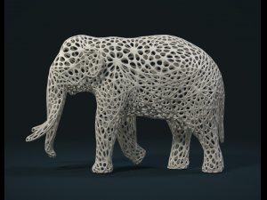 mesh elephant Modello di stampa 3D