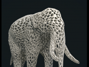 mesh elephant Modello di stampa 3D