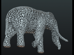 mesh elephant Modello di stampa 3D