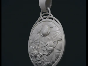 water lily pendant 3D Print Model