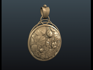 water lily pendant 3D Принт Модель