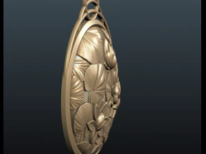 water lily pendant 3D Print Model