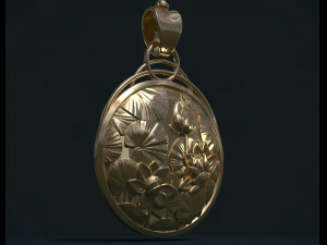 water lily pendant 3D Print Model