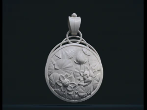 water lily pendant 3D Print Model
