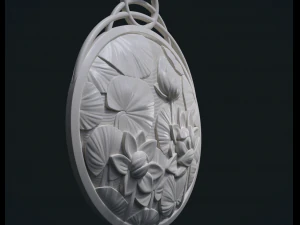 water lily pendant 3D Print Model
