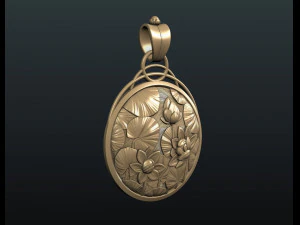 water lily pendant 3D Print Model