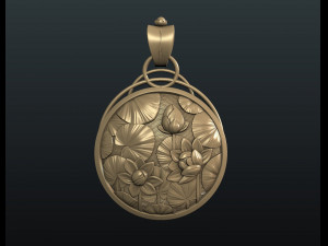 water lily pendant 3D Принт Модель