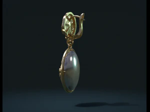 water lily earring 3D Print Model