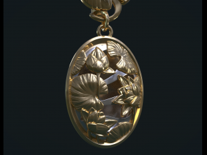 water lily earring 3D-Druckmodell