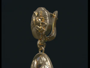 water lily earring 3D Print Model
