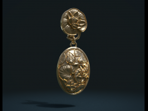 water lily earring 3D-Druckmodell