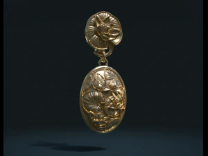 water lily earring 3D Print Model