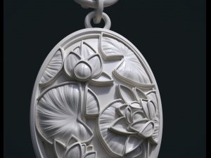 water lily earring 3D-Druckmodell