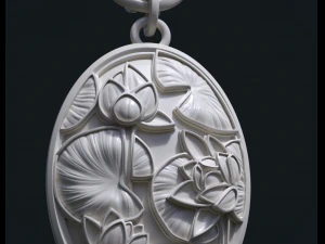 water lily earring 3D Print Model