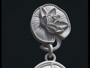 water lily earring 3D Print Model