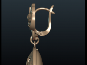water lily earring 3D-Druckmodell