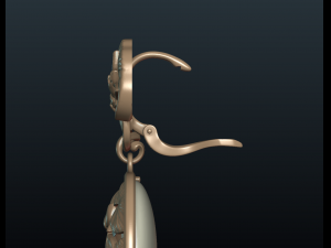 water lily earring 3D-Druckmodell