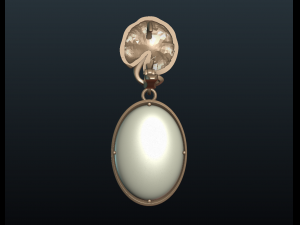 water lily earring 3D-Druckmodell