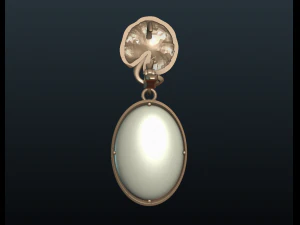 water lily earring 3D Print Model