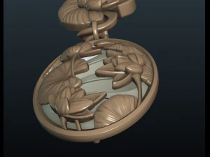 water lily earring 3D Print Model