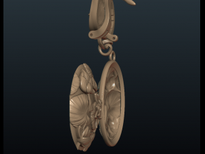 water lily earring 3D-Druckmodell