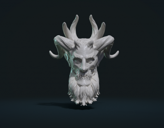 demon head Model do druku 3D .c4d .max .obj .3ds .fbx .stl .blend 