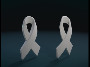 cancer ribbon 3D 프린트 모델