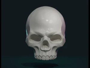 gestileerde schedel 3D printmodel