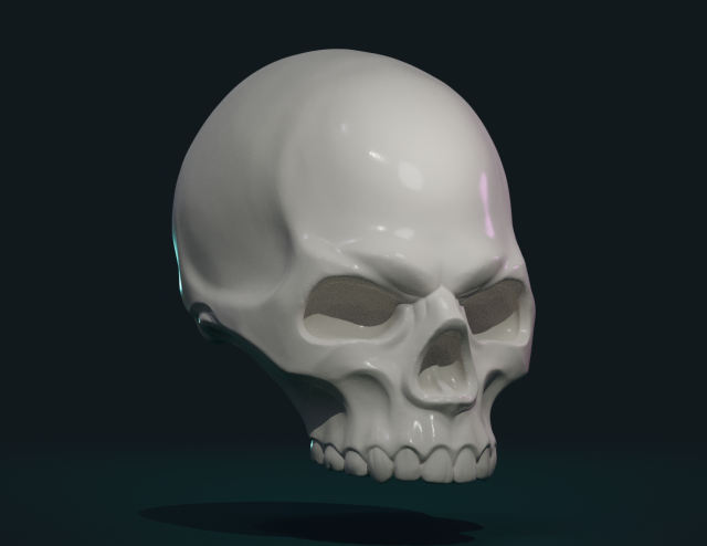 stylized skull 3D प्रिंट मॉडल .c4d .max .obj .3ds .fbx .stl .blend 