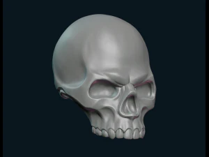 gestileerde schedel 3D printmodel