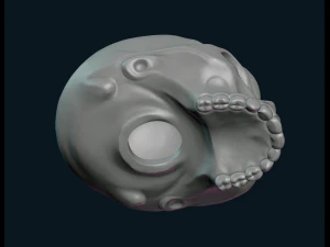 gestileerde schedel 3D printmodel