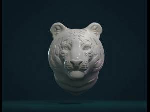 tiger head 3D Print Model