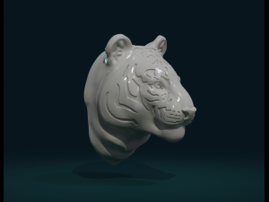 tiger head 3D Print Model